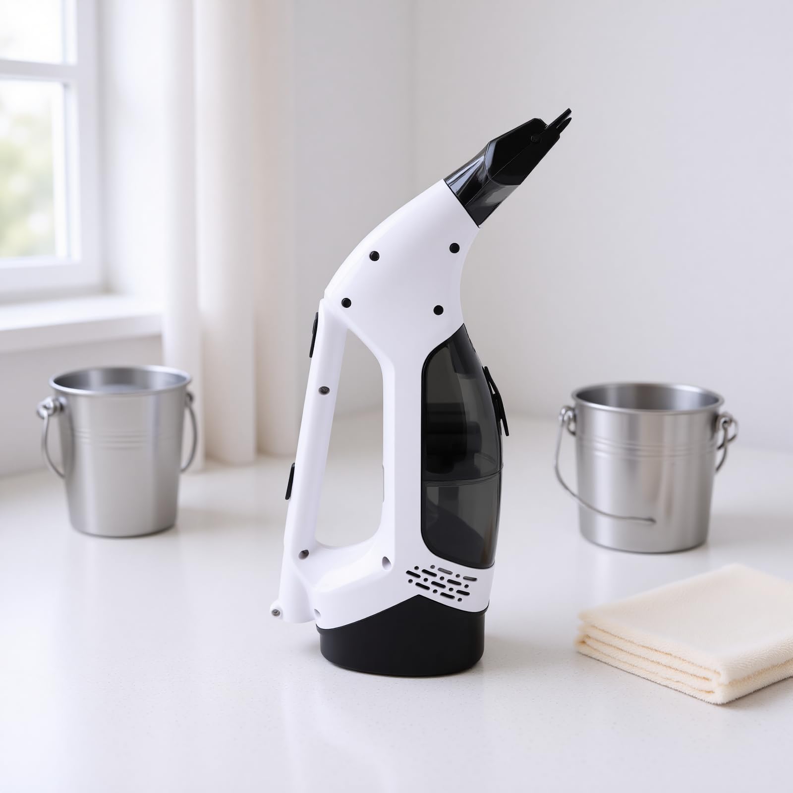 Cordless Electric Window Cleaner Powerful Vacuum Squeegee with Soft