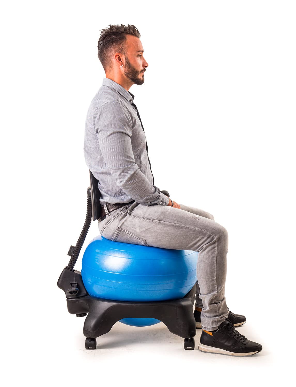 Sedia Ergonomica Active Chair Con Pallone - Arancione, Per Postura E Esercizio - Foto 12