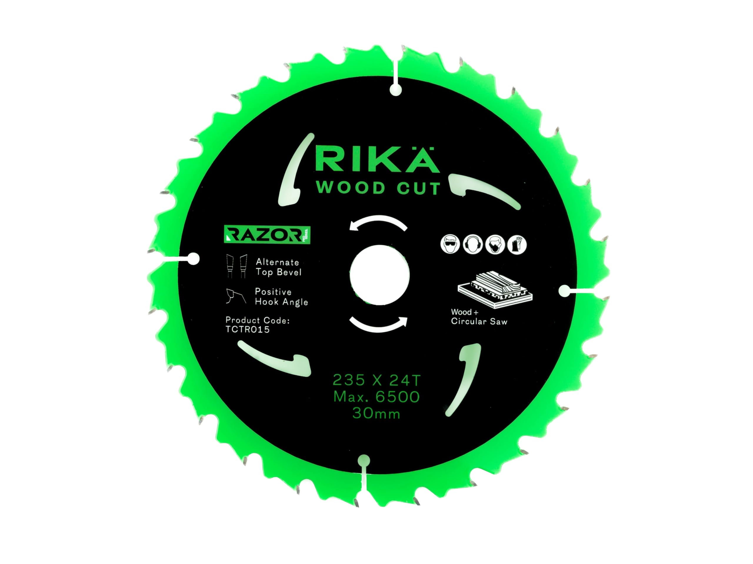 Rikä TCTR015 Razor Pro TCT Circular Saw Blade 235mm x 24T x 30mm