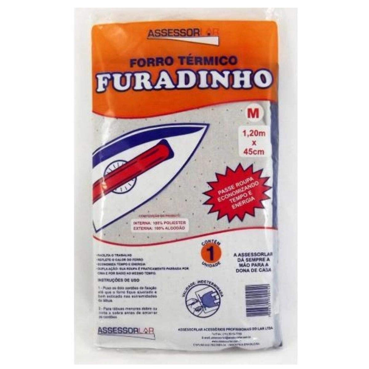Forro Para Tábua De Passar Roupa 1,20 M X 45 Cm Furadinho