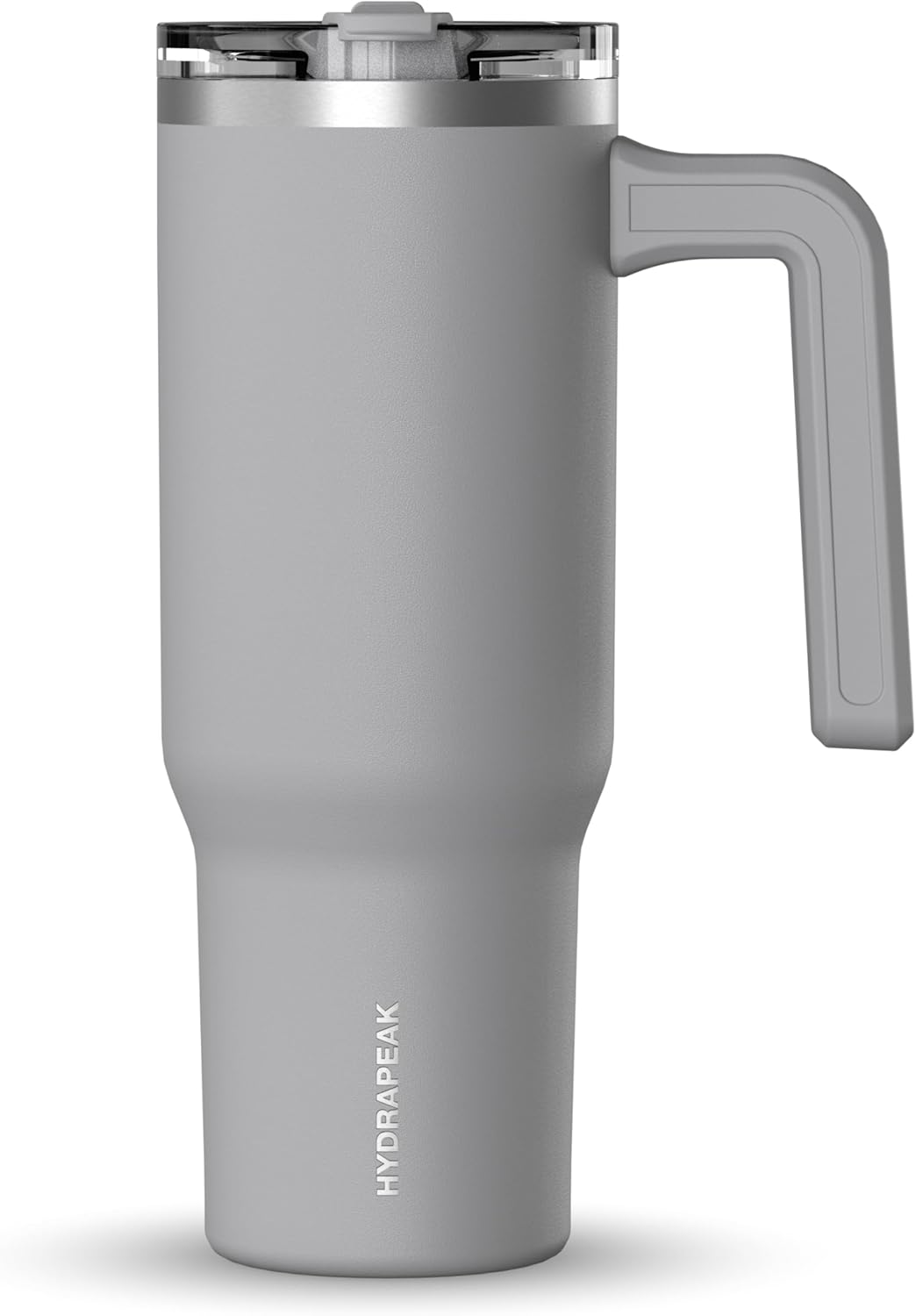 Hydrapeak Voyager 32 oz Tumbler with Handle and Straw Lid | Reusable Stainless Steel Water Bottle Travel Mug Cupholder Friendly | Insulated Cup (Grey)