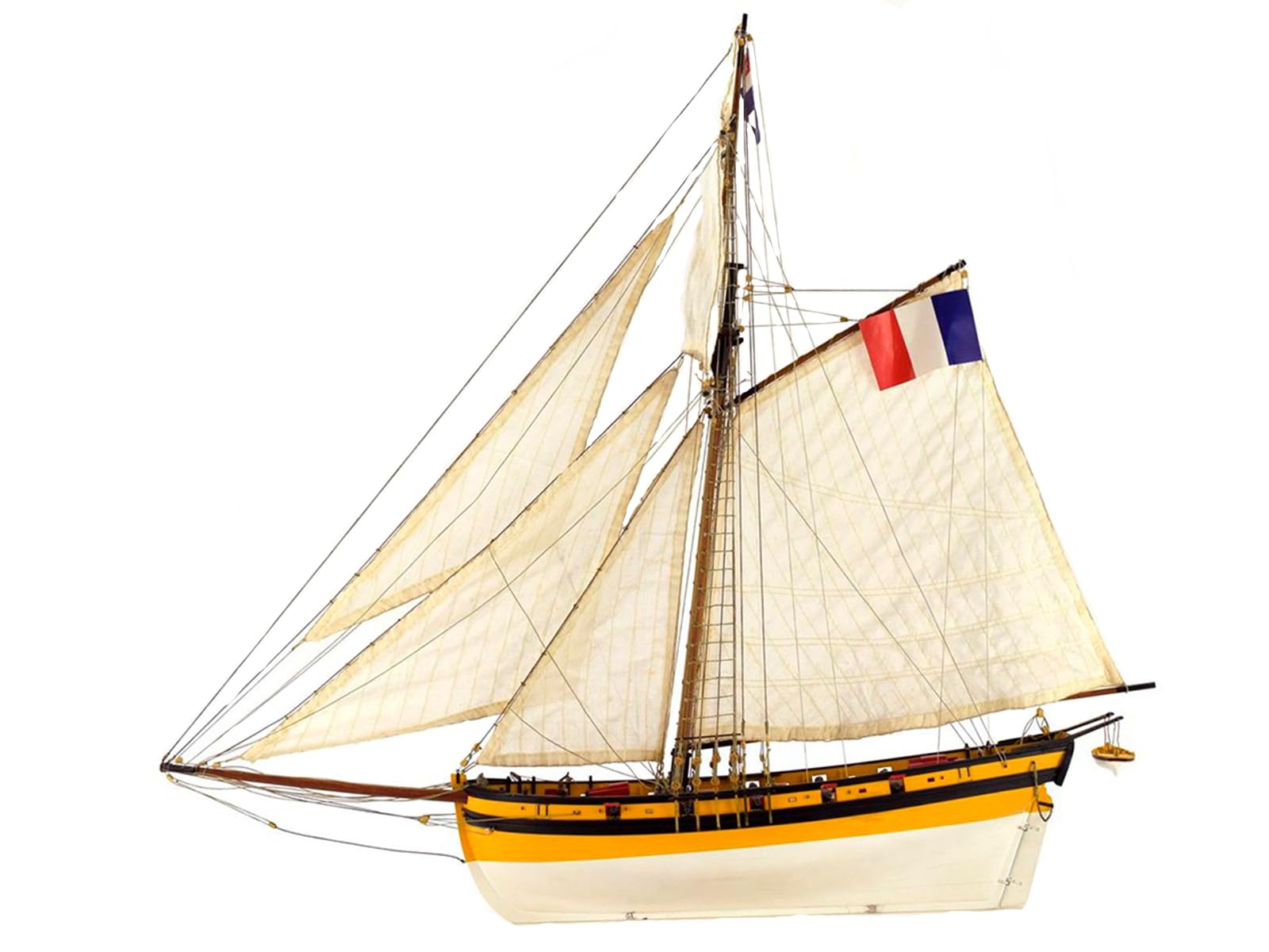 Artesanía Latina - Modellino di Nave in Legno - Cutter Corsaro Francese, Le Renard - Modello 22401, Scala 1:50 - Modellino da Assemblare - Livello Medio