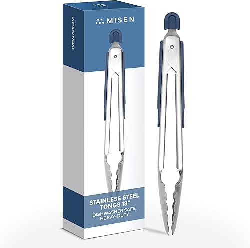 Vista 15 de Misen Pinzas de Cocina - Aptas para Lavavajillas, Resistentes - Herramienta de Parrilla con Punta de Silicona de Precisión - Resistente al Calor