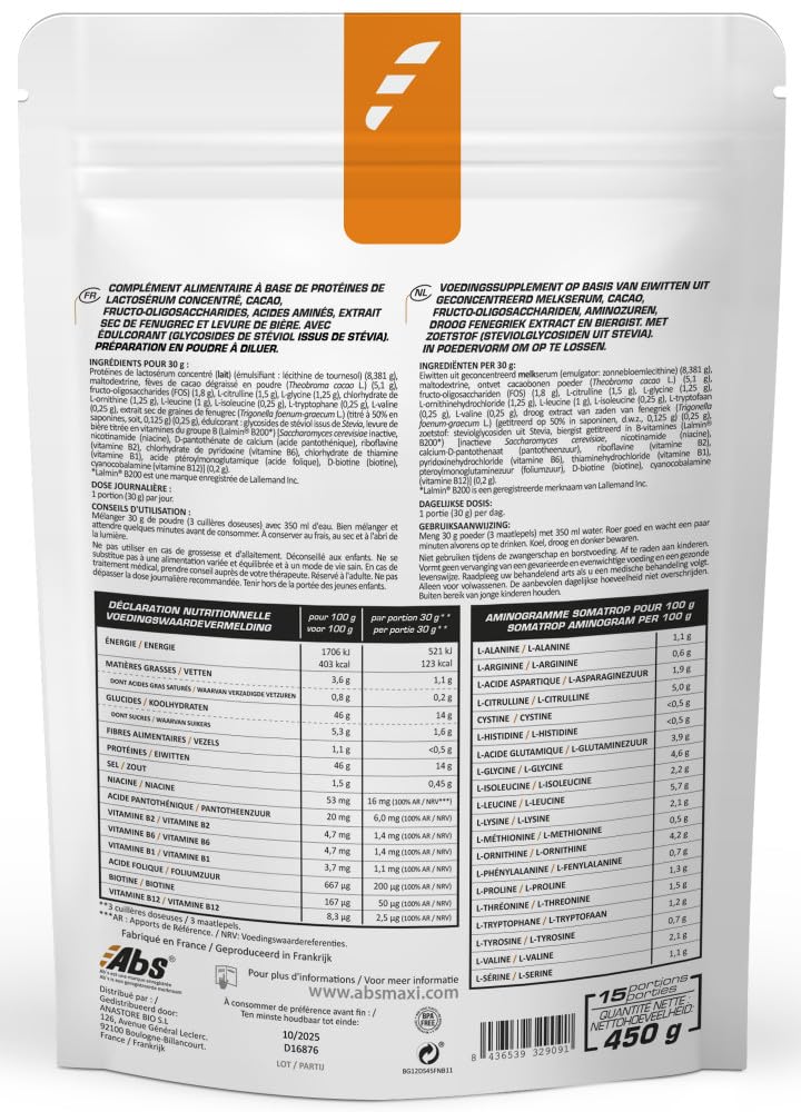 SOMATROP * 15 doses de 30 g / 450 g * Poudre pour boisson riche en acides aminés