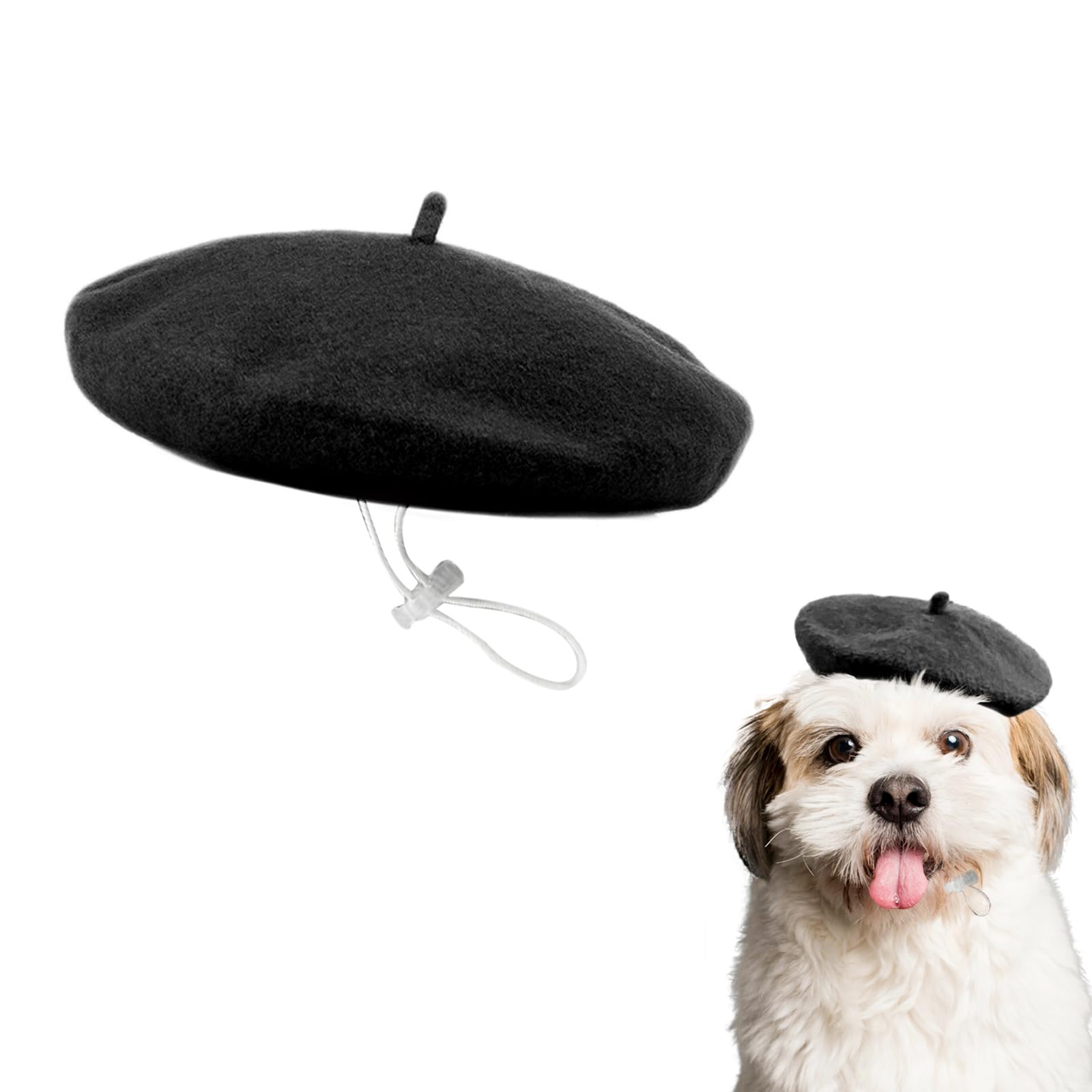 Béret en laine pour petit chien et chat finitions haut de gamme
