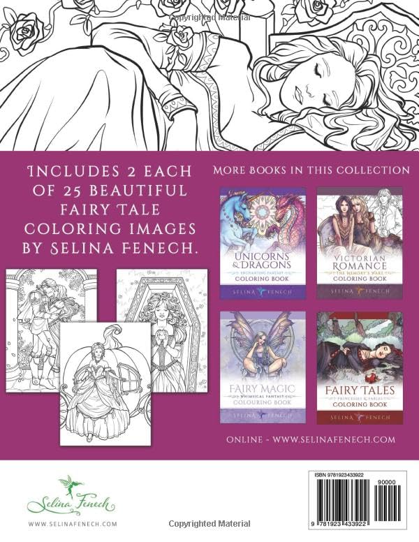 Fairy Tale Princesses and Romance Coloring Book (Fantasy Coloring by Selina) image 3