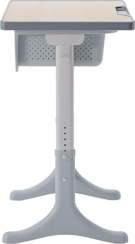 Miniatura 16 de Linon Juego de estudiantes Cordele gris con altura de escritorio ajustable y silla