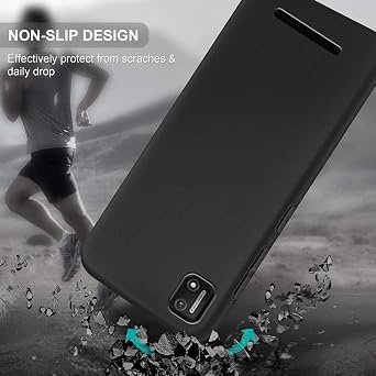 for Cloud Stratus C7 Case with Tempered Glass Screen Protector Slim Full-Body Silicone Bumpers Anti-Scratch Shockproof Protective Phone Case Cover for Cloud Mobile Stratus C7(Black)
