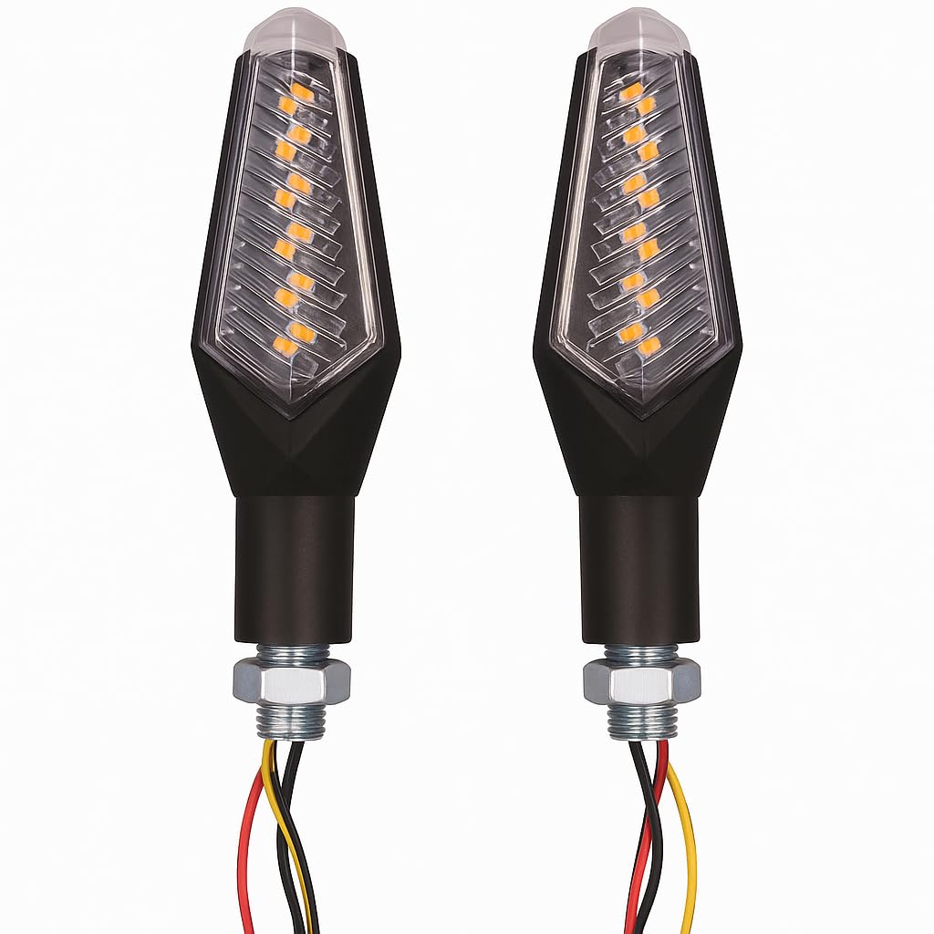 Dual Side LED Indicator Light for GLAMOUR XTEC Other Motorcycle/Bike ? Amber Turn Signal Lamp (Pack Of 2)-picture-11