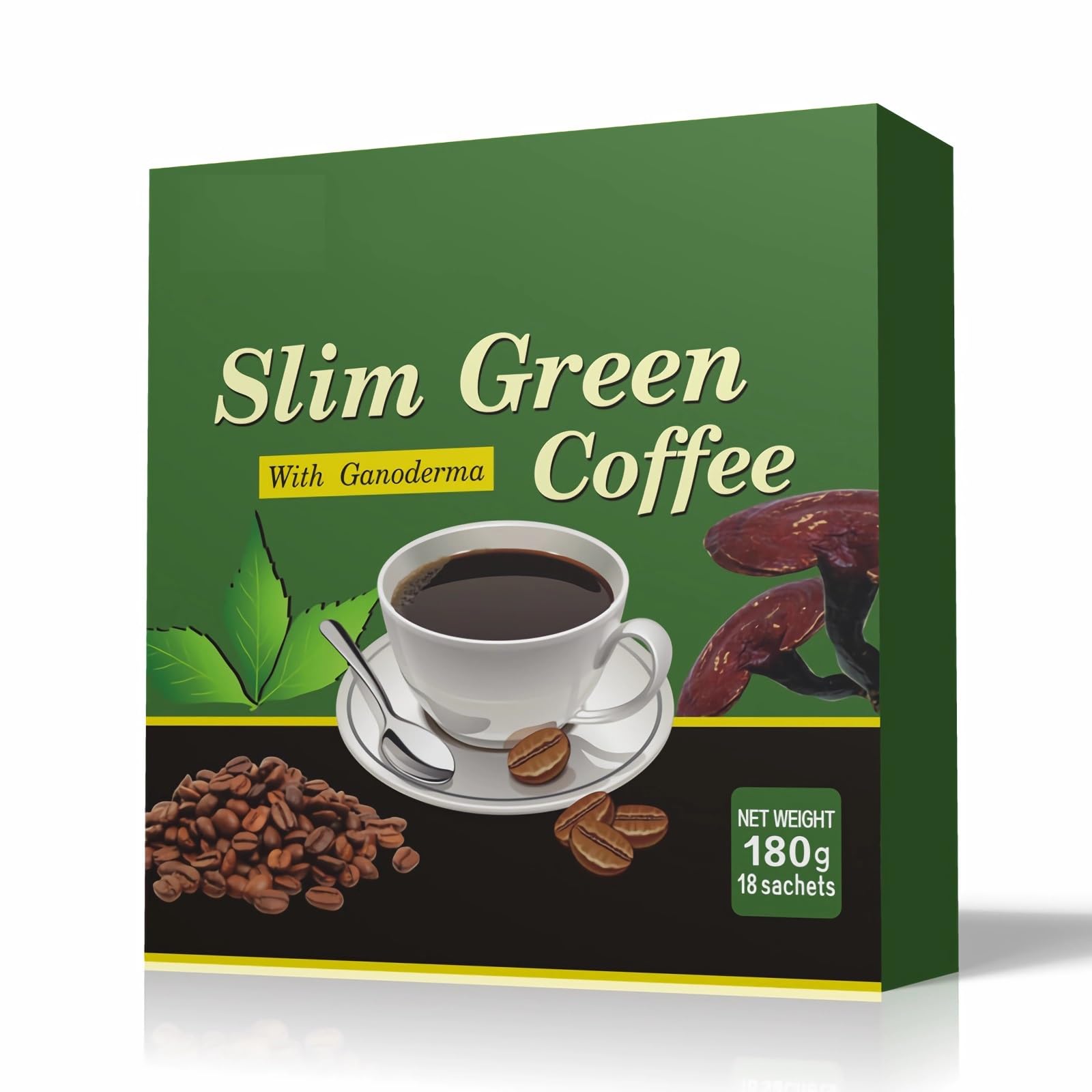 Café Verde Slim con Ganoderma - 180 g de café instantáneo para el control  de peso, mezcla natural adelgazante con hongo reishi, suplemento dietético  : Amazon.es: Salud y cuidado personal