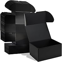 Vista 27 de ZBEIVAN Cajas de envío pequeñas negras de 8 x 6 x 4, 20 paquetes de cajas de cartón corrugado para embalaje de regalos de pequeñas empresas con tapas