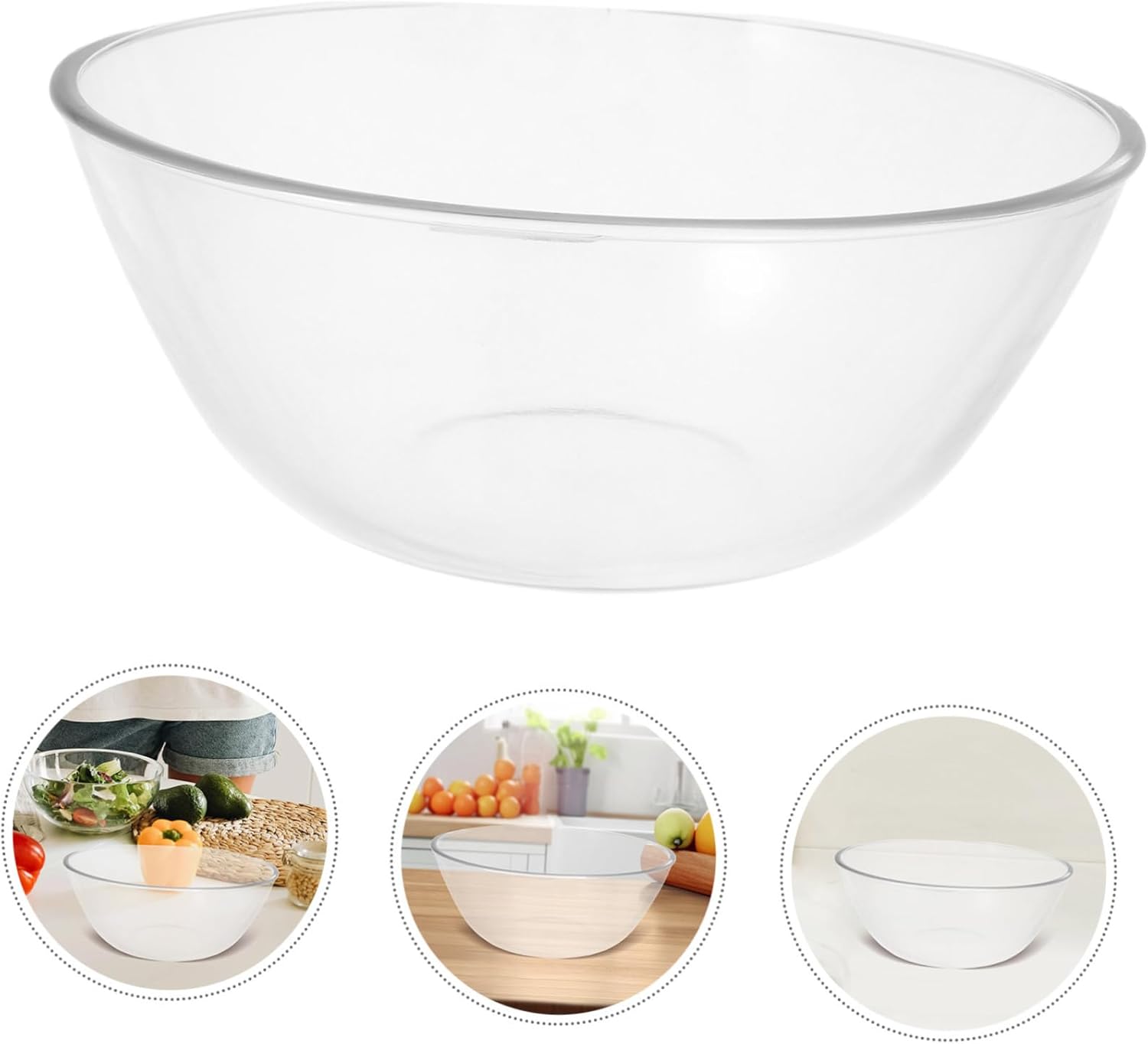 Glass Salad Mixing Bowls Manual Mixing Cup Versatile Kitchen Essential for Salad Preparation Beating Eggs Elegant Decorative Bowls for Cooking and Serving
