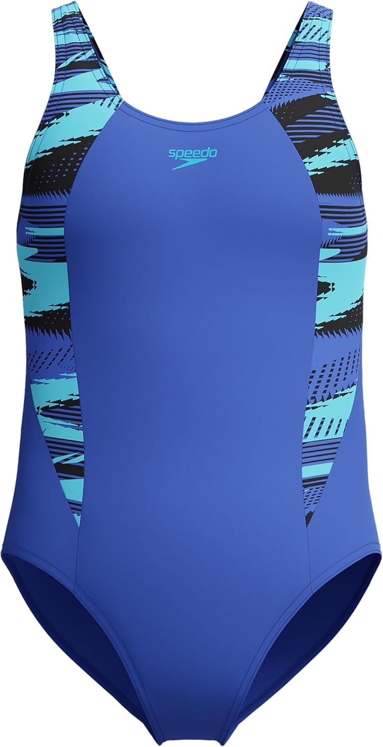 Speedo Mädchen Hyperboom Splice Muscleback-Badeanzug | Schwimmtraining | Chlorbeständig | Schnell trocknend | Stretchmaterial | Bequeme Passform