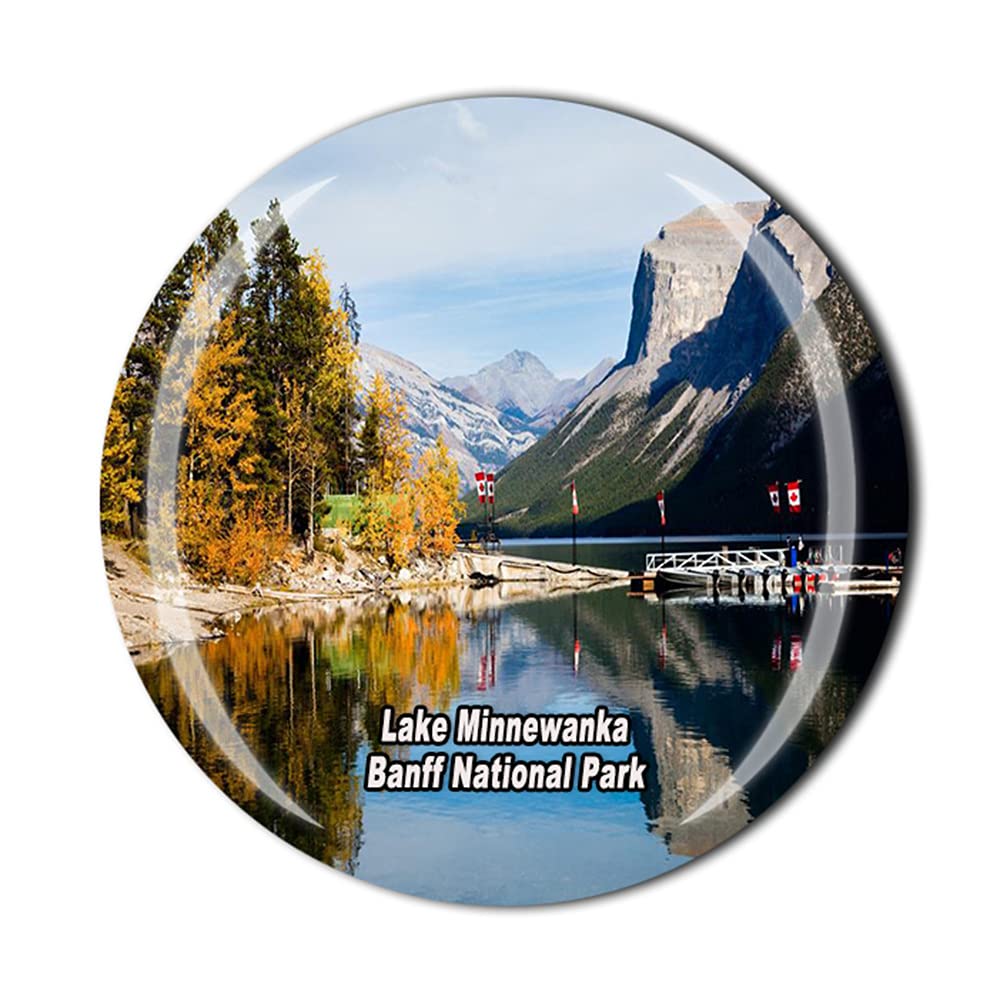 Timefly Canada Lake Minnewanka Banff National Park Fridge Magnet Crystal Tourist Souvenir Gift Collection Refrigerator Magnetic Sticker