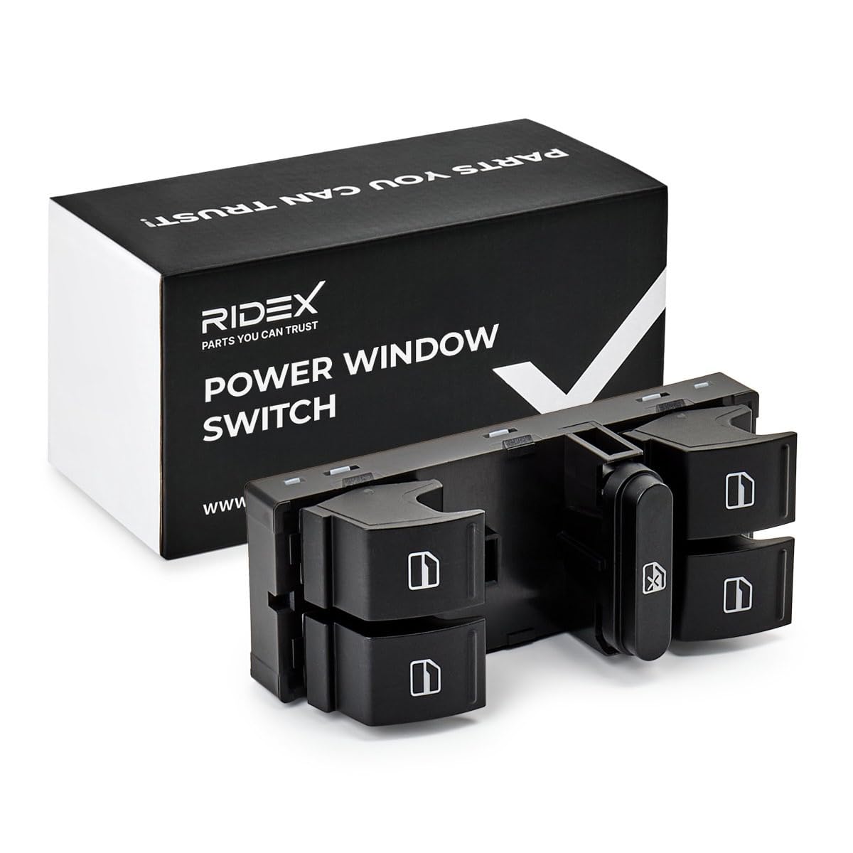 RIDEX 1761S0011 Interruptor de elevalunas eléctrico Compatible con VW Polo V Hatchback 6R1, 6C1