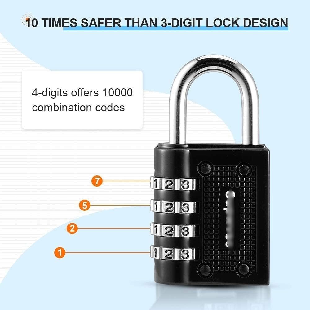 Kłódka na hasło 4 Digit Password Lock 2pack Outdoor Waterproof Set Your Own for Sports Combination