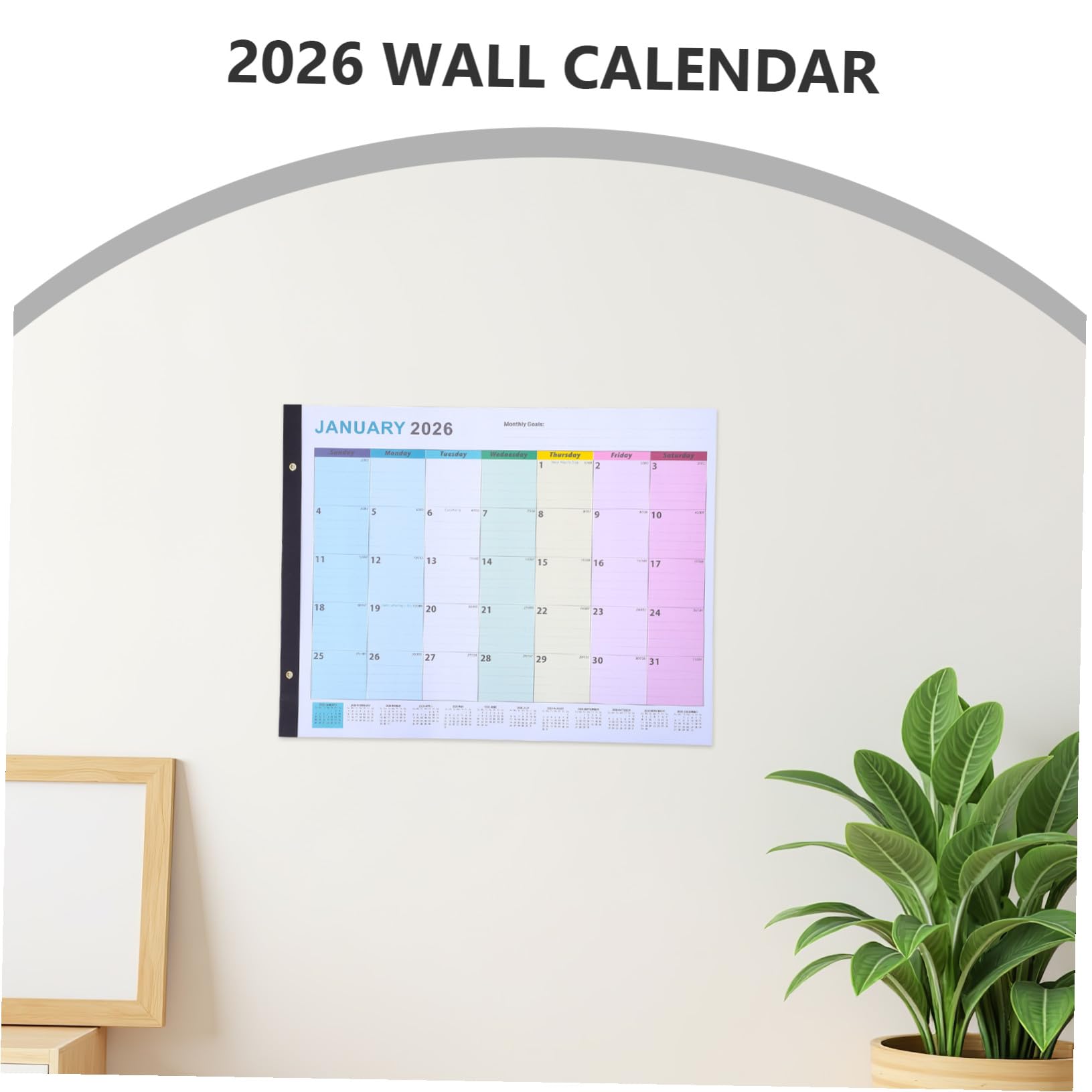 Grande Poster Del Calendario Da Parete Calendario Da Parete Mensile