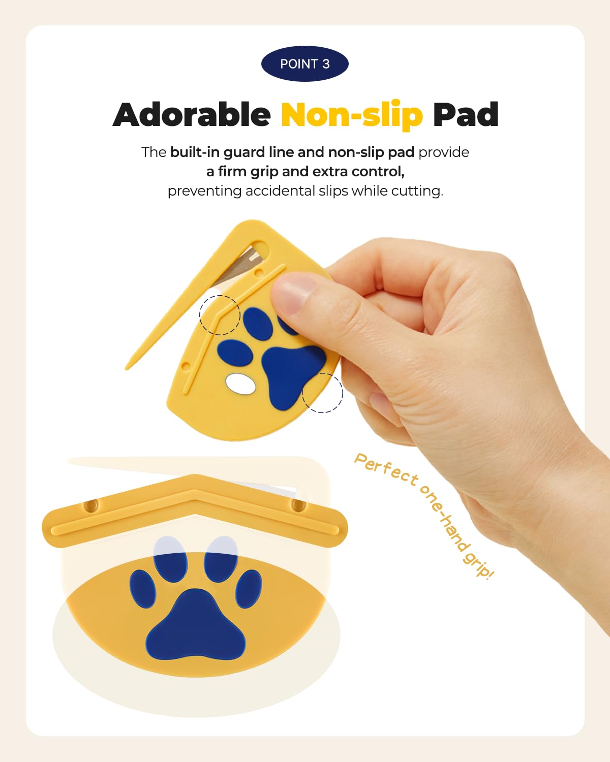 PETHROOM Easy Tangle Cutter for Dogs & Cats | Professional Dematting Tool with Steel Blade | Cat Matted Fur Remover | Safe & Gentle Pet Grooming Comb for Long & Medium Coats - image 6