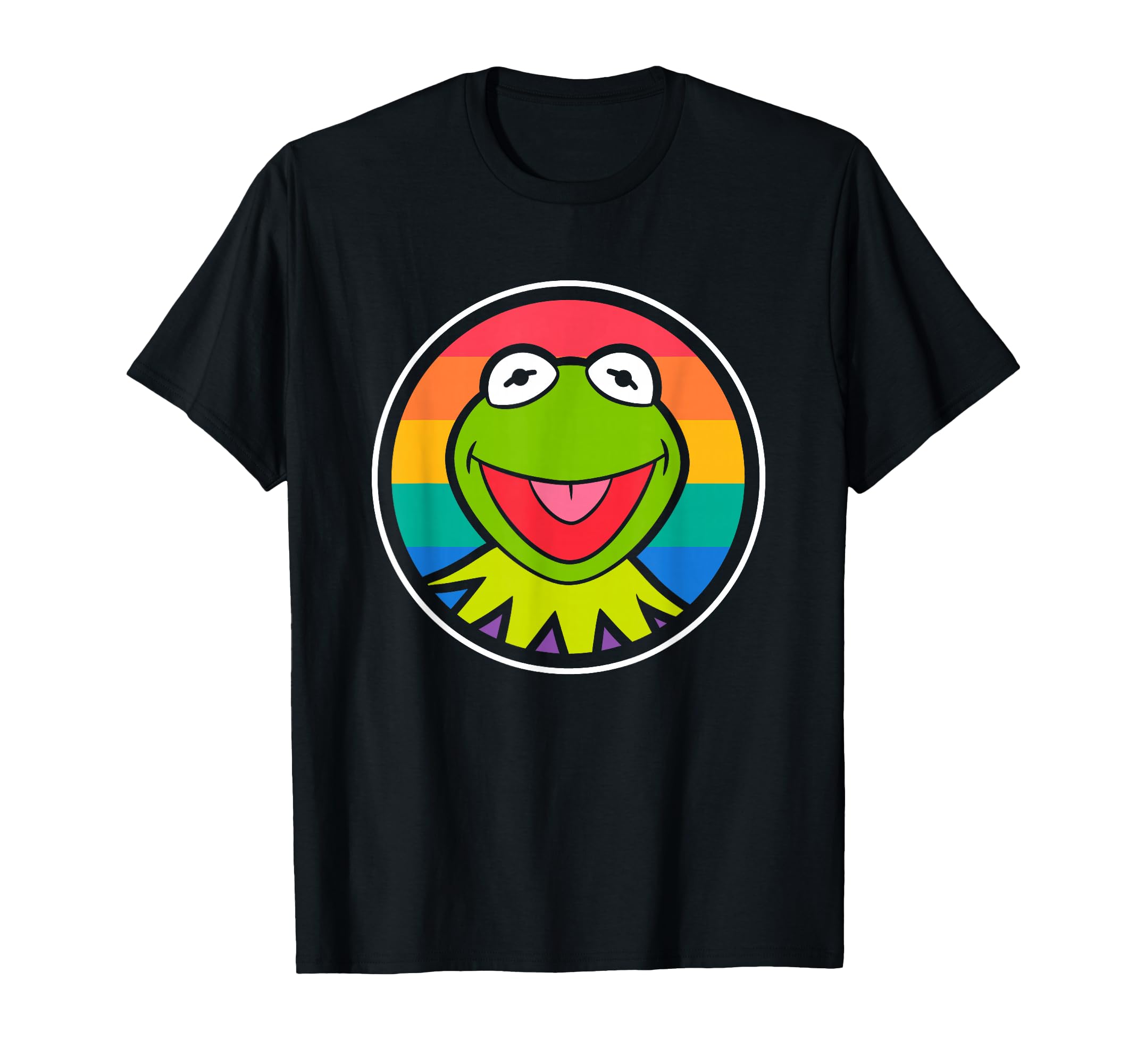Disney The Muppets Kermit Rainbow Face Portrait T-Shirt