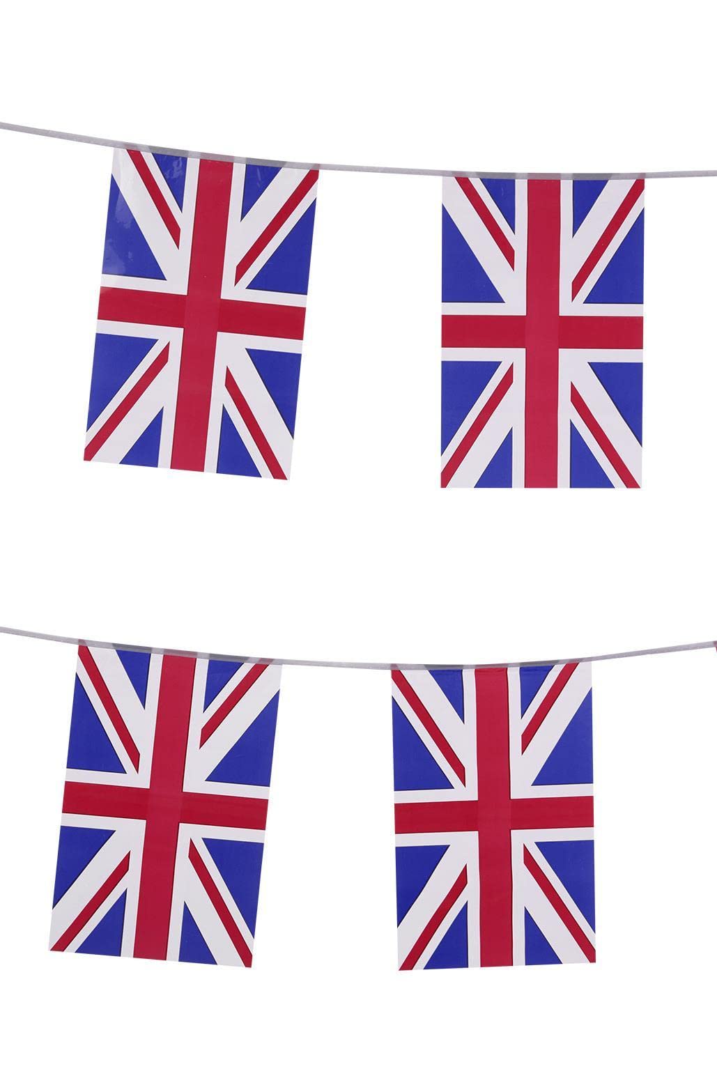 Smiffys 42319 Union Jack Rectangle Bunting, Plastic, Women, Red, Blue & White, One Size