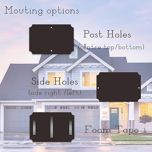 Vista 14 de Placa de dirección de metal personalizada, letreros de números para placa de pared de casa, letrero de dirección de nombre de calle, números de casa