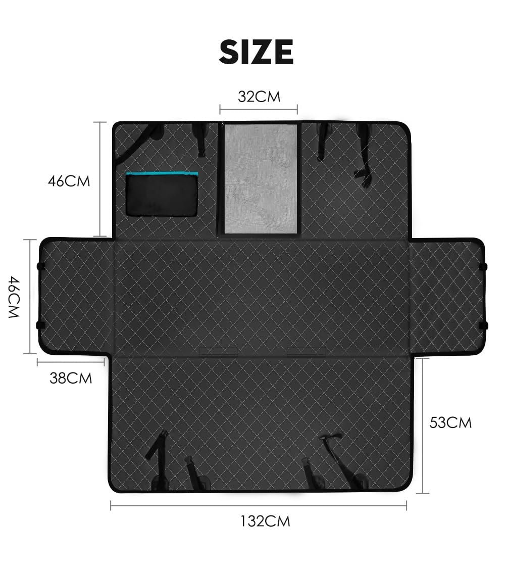 Funda Asiento Coche Perro Funda de Asiento de Coche para Perros Pet Travel Dog Carrier Hamaca Protector de Asiento Trasero de Coche Cubre Asientos Coche Perro