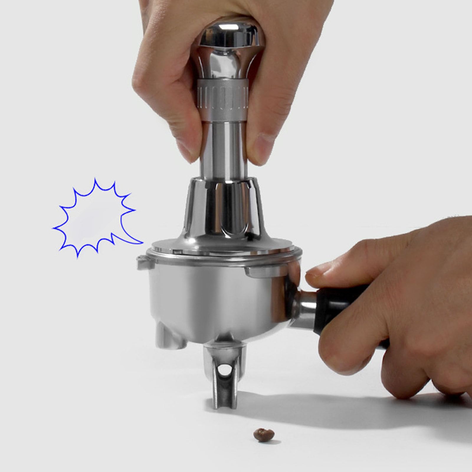 Load Espresso Tamper Tool Auto Pressure Stainless Steel Construction for Coffee Shops Pressure Coffee Tamping Device