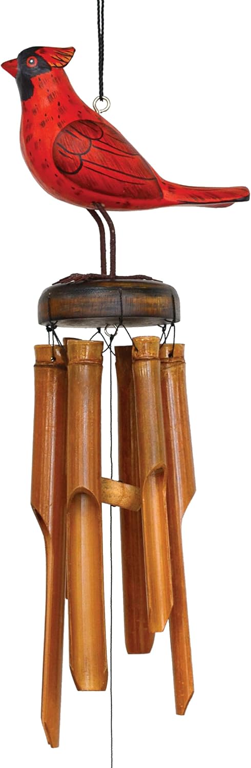 Songbird Essentials Cardinal Bamboo Wind Chime