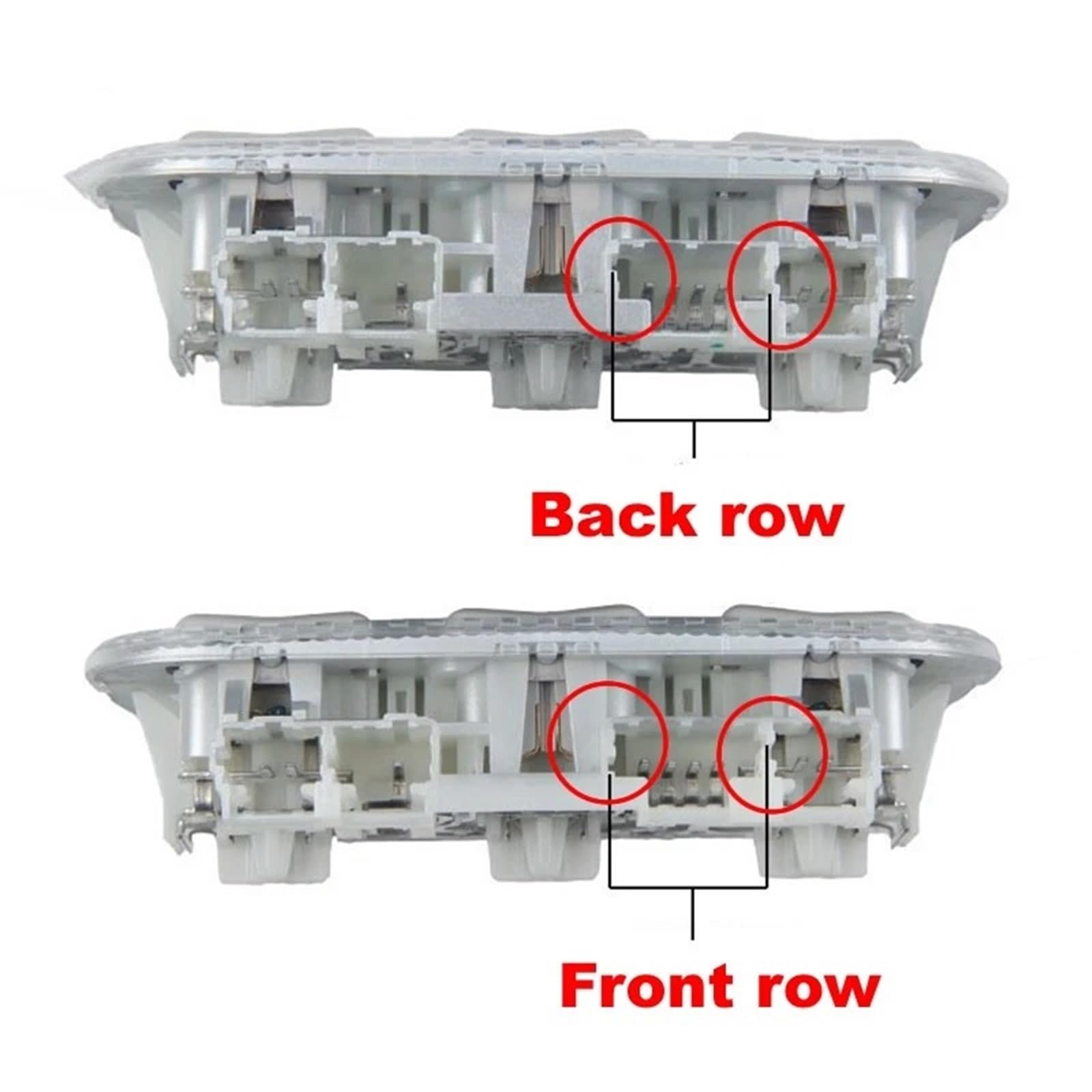 para Peugeot 308 408 3008 301 307 para Citroën para C3-XR para C5 2 Piezas Luz de Lectura Delantera y Trasera para Coche Lámpara de Techo Interior 6362N2