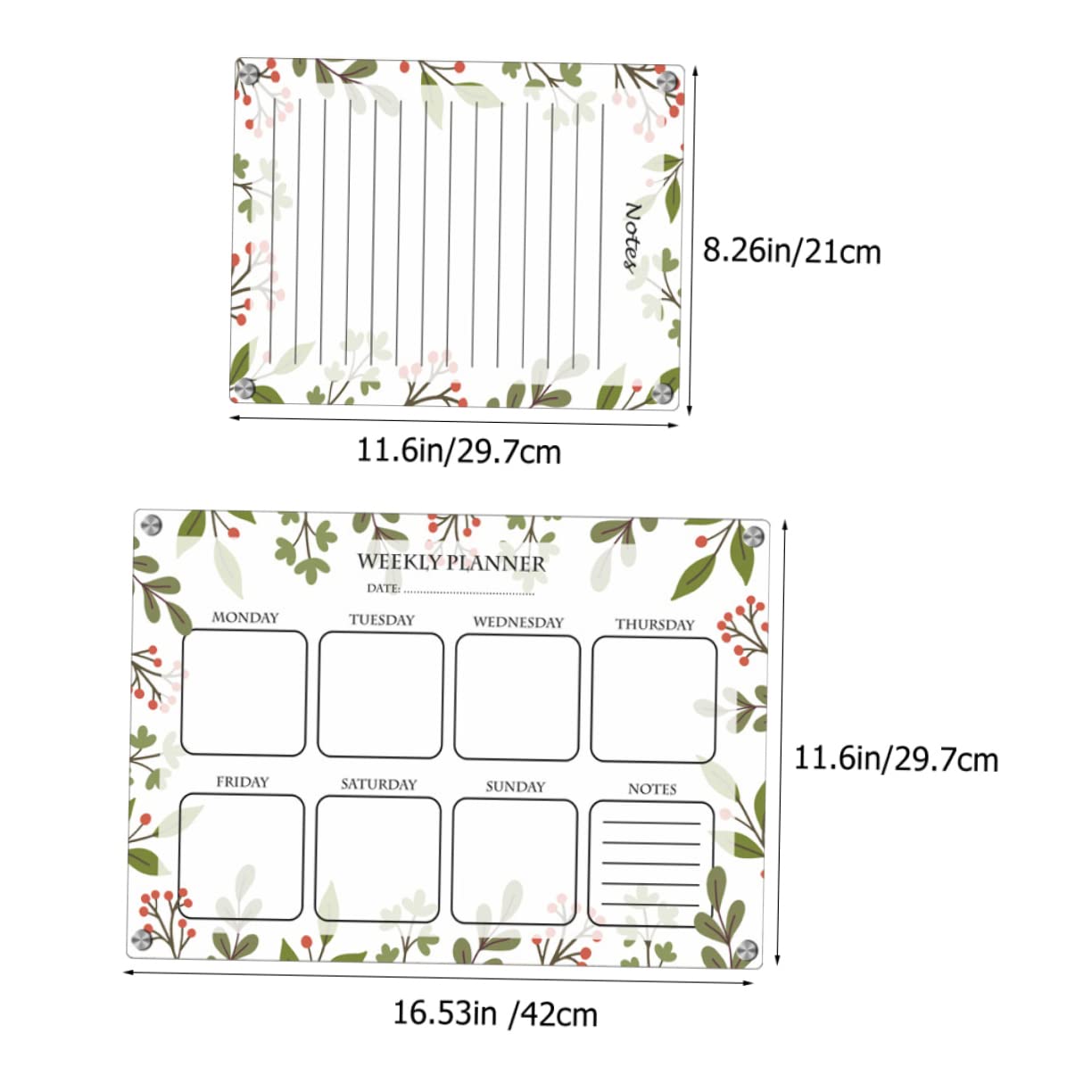 Magnetische Acryl Memo Tafel für Kühlschrank und Küche Wiederverwendbar