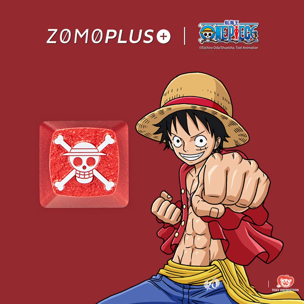 Teclas com logotipo Luffy CNC Metal Base Cheery MX Gaming Keycaps