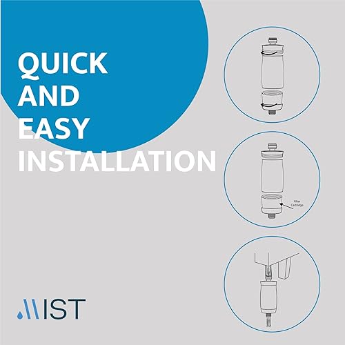 Miniatura 5 de Mist - Cartucho de repuesto de cabezal de ducha filtrado de 8 etapas, compatible con Mist MSS084, suavizador de agua de ducha revitalizante con alto
