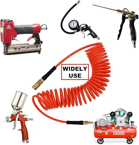 Miniatura 6 de YOTOO Manguera de aire de retroceso de poliuretano de 38 pulgadas de diámetro interior por 10 pies de largo con restrictor de curva, acoplador