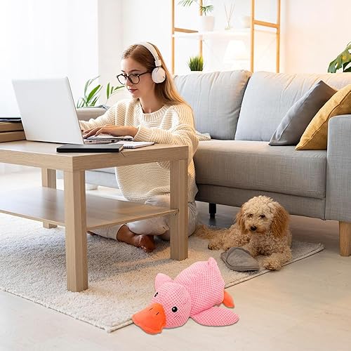 Miniatura 3 de Juguete de pato para perros, suministros para mascotas, juguete duradero y calmante para perros, juguetes chirriantes para perros, divertidos para