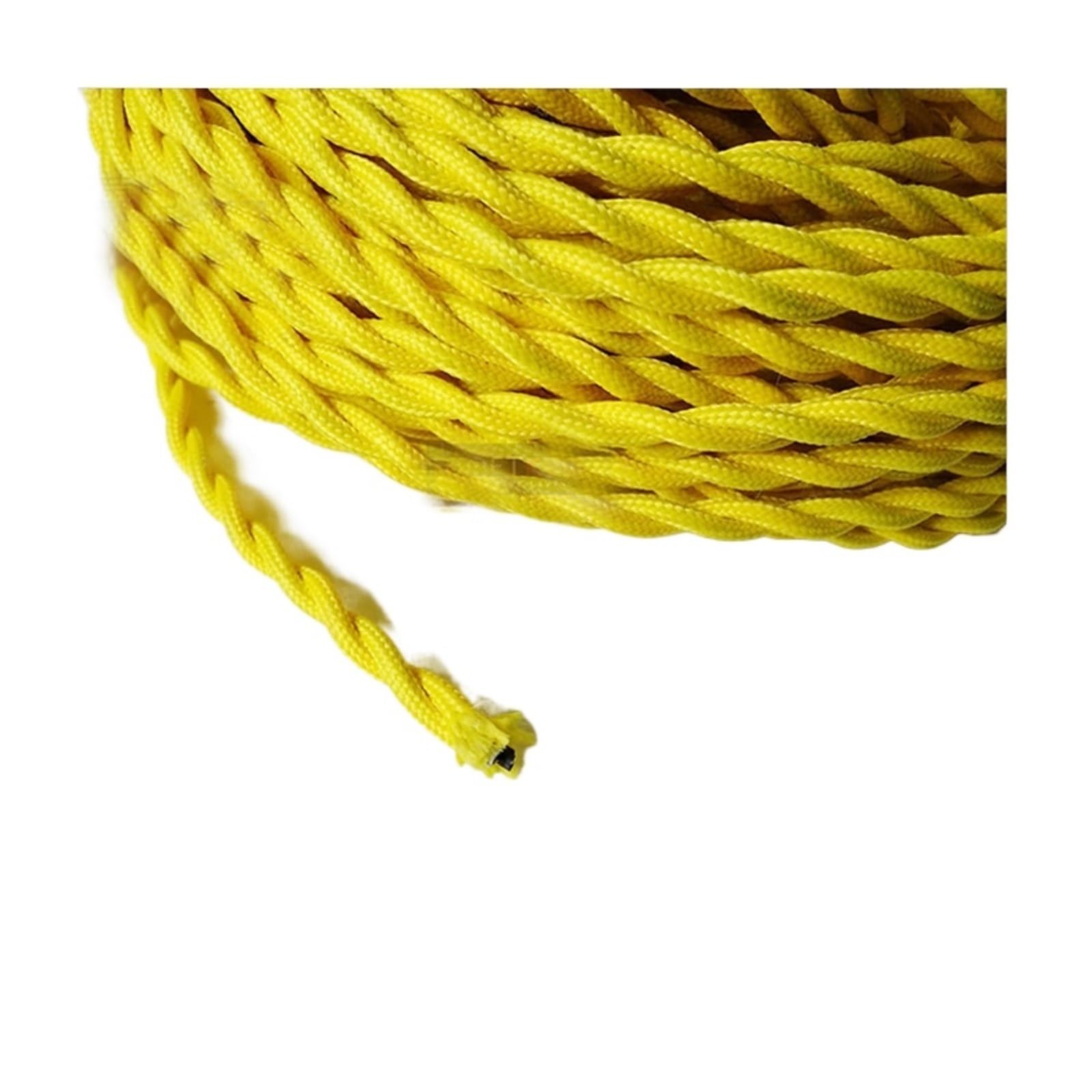 cavo flessibile Cavo tessile a 2 conduttori, cavo intrecciato for lampada a sospensione, cavo in tessuto intrecciato vintage, cavo elettrico da 0,75 mm * 2 cavi connettore di estensione (Color : Yell