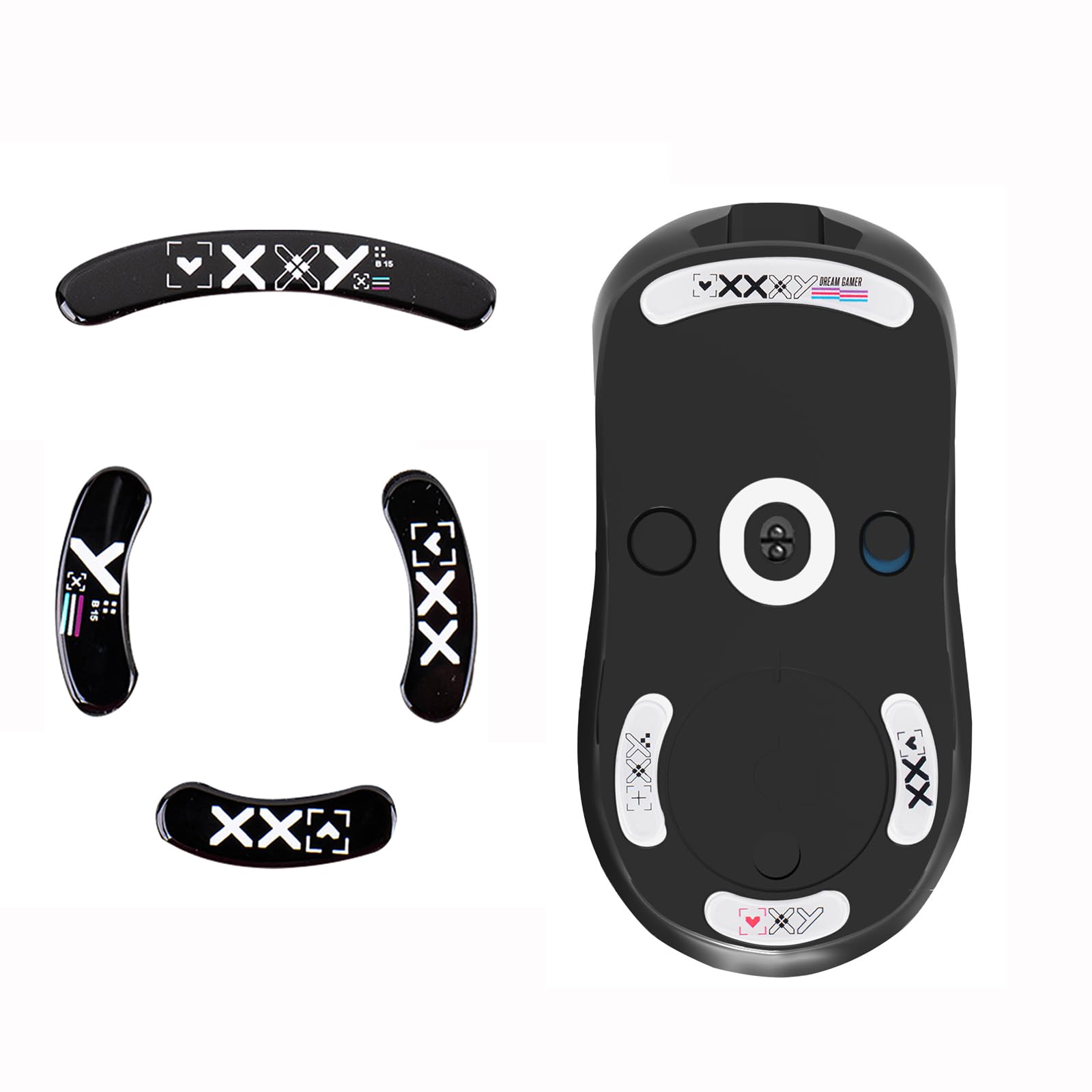 MOSHOU Mouse Feet Skates Fit with Logitech G Pro Wireless Gaming Mouse, High Profomance Polished Flawless Glass Mouse Feet, Super Smooth and Durable Gaming Master's Choice