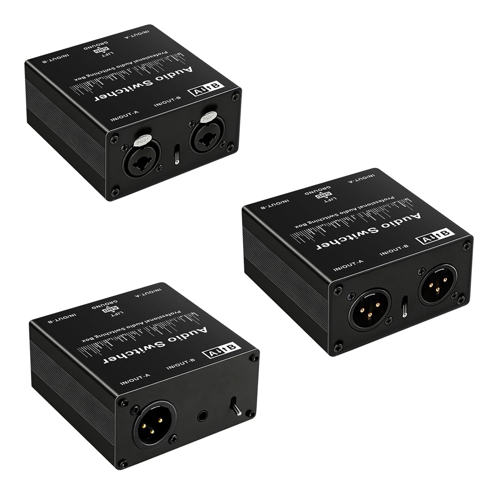 Selectores de sonido pasivos de estudio, conmutador de fuente de sonido para micrófonos rápidos y niveles de línea, conmutación de señales, fácil de usar, cambio de indicación profesional