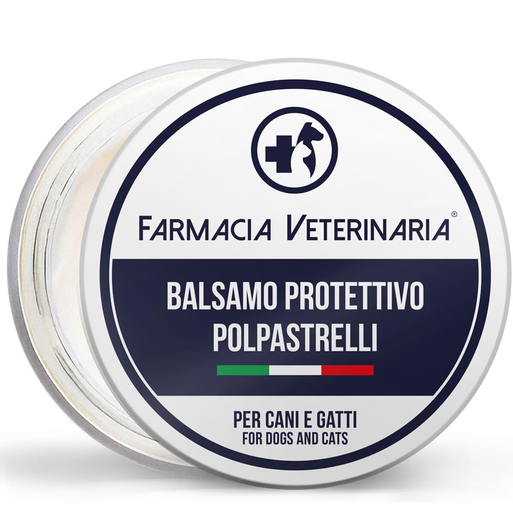 Farmacia Veterinaria Crema Polpastrelli Cane Protettiva per Il Caldo - Balsamo Zampe e Naso, Protezione da Asfalto, Neve e Secchezza, Ideale per Cani e Gatti - 50ml