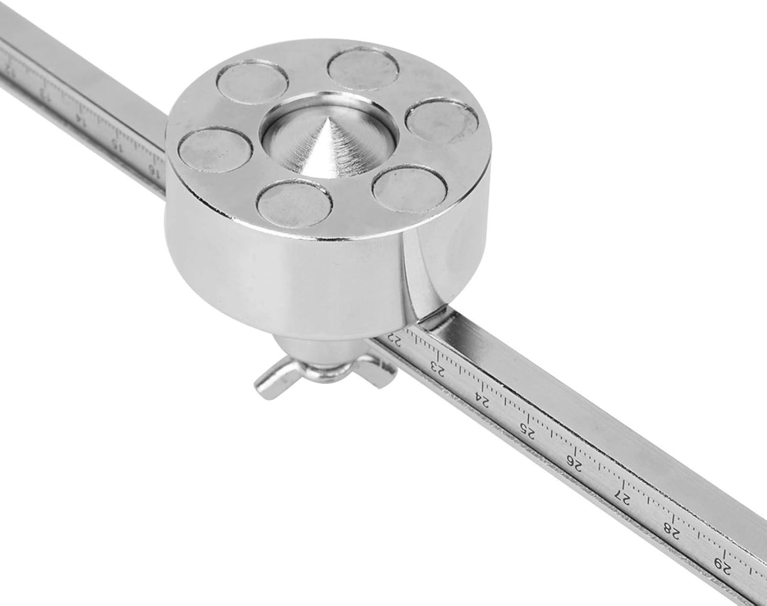 Plasma Cutting Machine Torch Gauge,Plasma Cutting Compass,Stainless Steel Torch Compass Roller Guide,Plasma Cutter Accessories with Scale Ruler Fit for G01-100