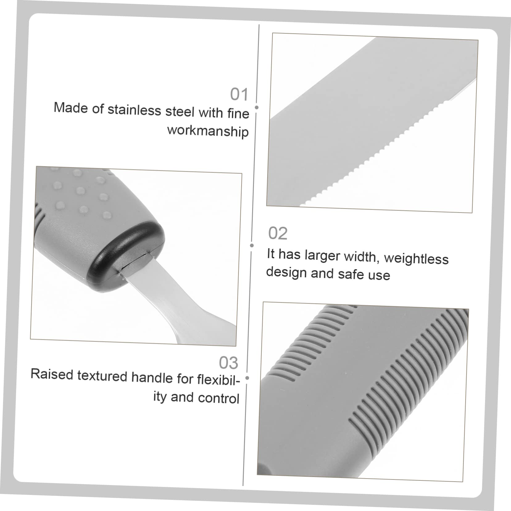 BUTIFULSIC Eating Utensils for Elderly Adaptive Silverware Set Easy to Clean Lightweight Non-Slip Design