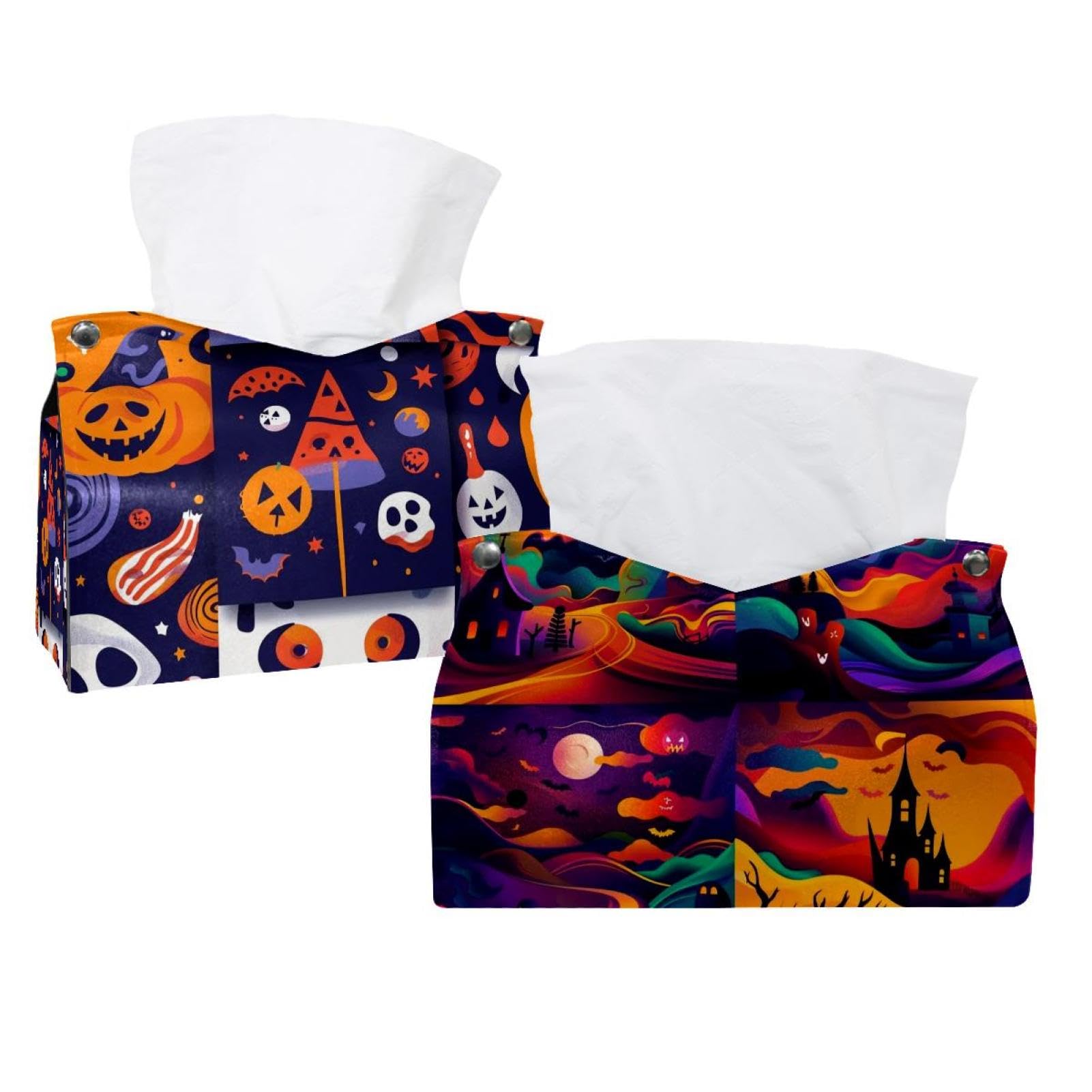 Porte-mouchoirs Happy Halloween lot de 2 idées cadeaux pour intérieur de fête