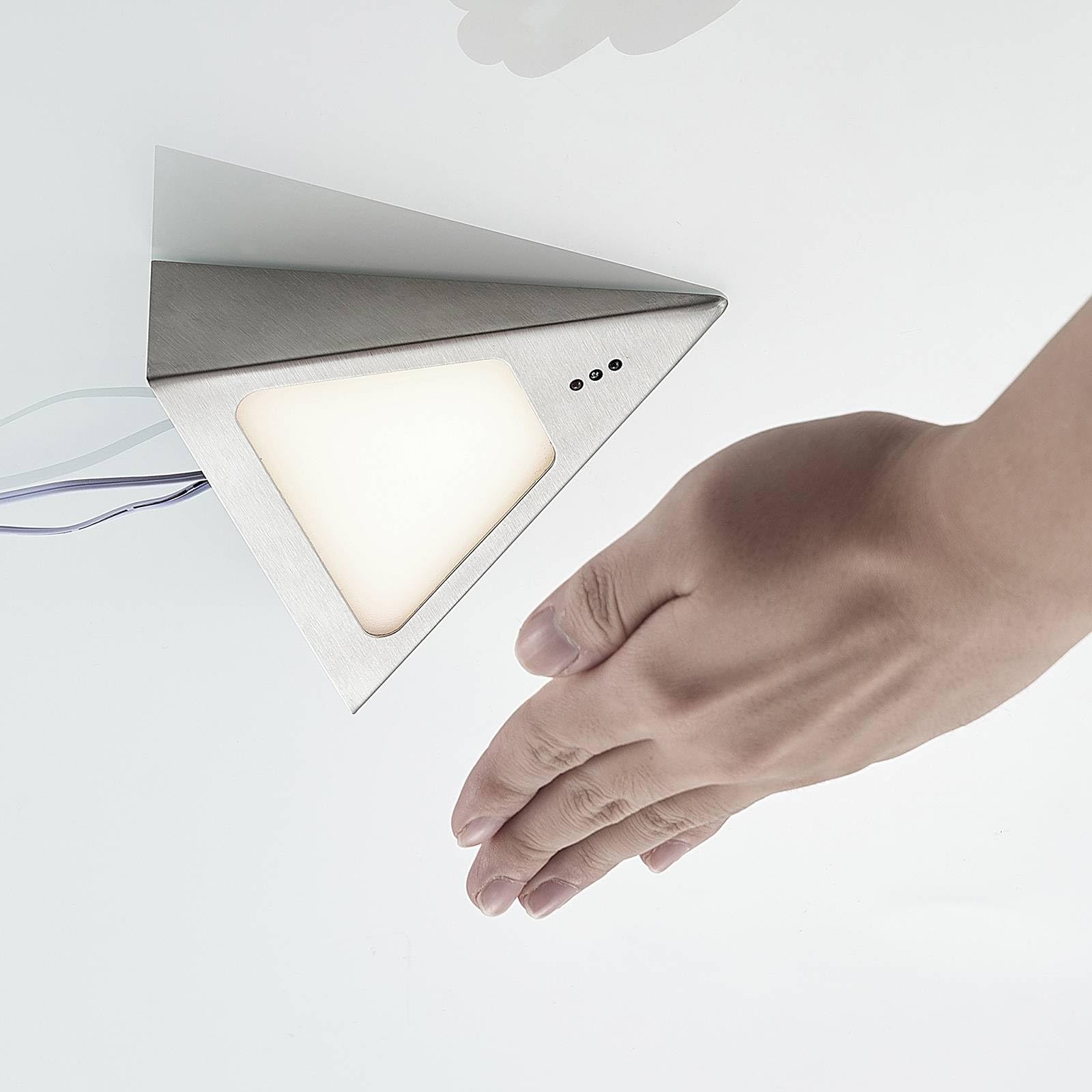 LED Unterschrankleuchten (Unterbauleuchte) Odia dimmbar mit Bewegungsmelder (Modern) in Alu aus Edelstahl (5 flammig,) Wohnzimmerleuchte