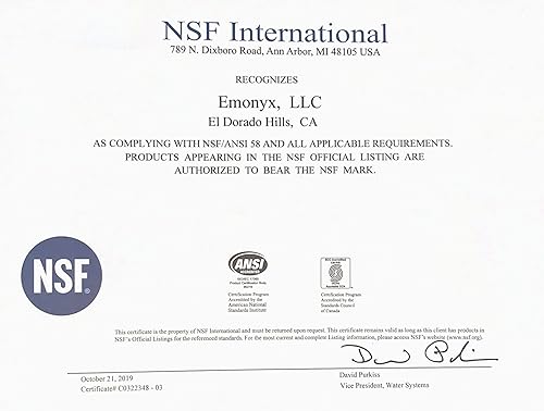 Miniatura 7 de Bluonics Sistema de filtro de agua potable de ósmosis inversa de 5 etapas Purificador doméstico RO con membrana certificada NSF con 4 años de