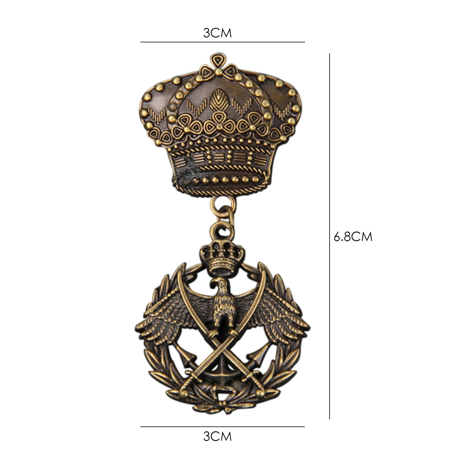 Broche de Medallas de 5 Piezas, Accesorios de Ropa, Metal Retro