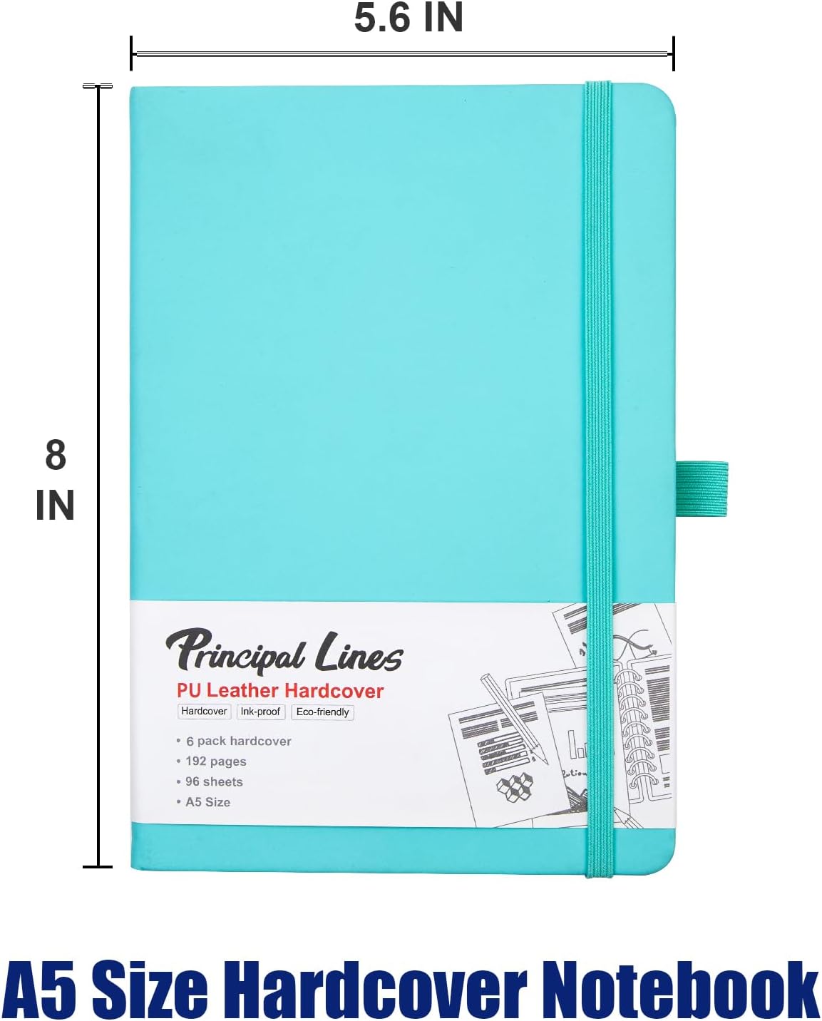 Factory sealed 12 Pack Lined Journal Notebook - A5 Hardcover Notebooks 192 Pages, 100 GSM Thick Paper Journal, 8.3 x 5.7 inches, Journals for Writing, School Supplies, Office Supplies