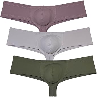 Men Half Coverage Skimpy Briefs Athletic Underwear Brazilian Bikini Boxer Briefs Skin Feel Micro Fabric Underpants