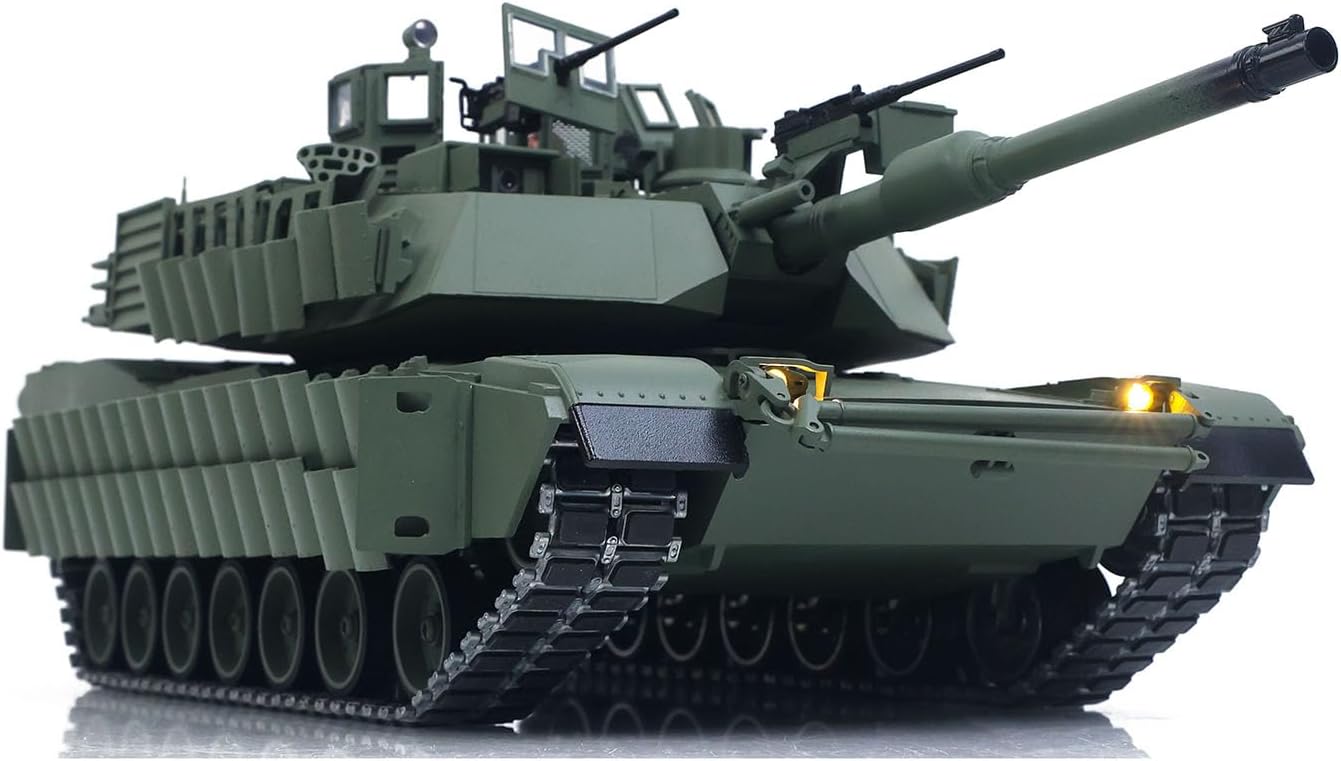 TOUCAN RC HOBBY TUSK II 1/16 Metal Remote Control Tank Modified 3918 Abrams M1A2 IR Dual Flow Gearbox Turret 360 Rotation Barrel Recoil Elevation