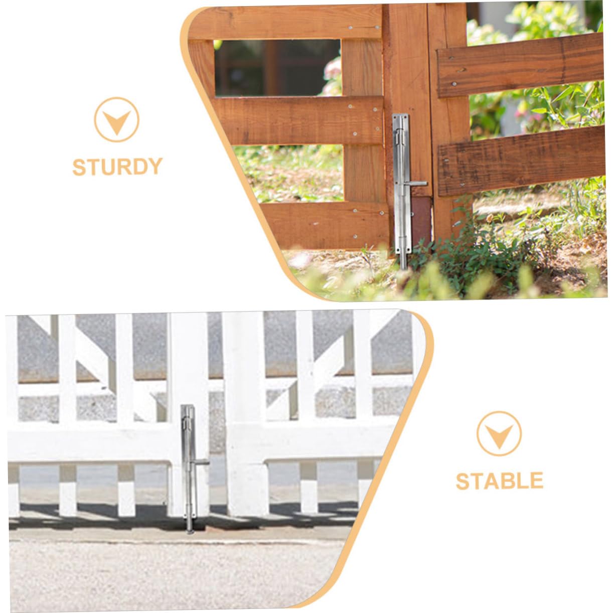 Veemoon 2pezzi Serratura Scorrevole Per Porta Acciaio Inossidabile Chiusura Sicura Per Porte e Cancelli Facile Installazione Design Elegante Adatta Per Interni Ed Esterni