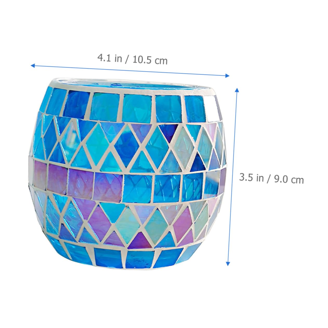 Amosfun Portacandele Design Unico e Raffinato in Mosaico Uso Prolungato Garantito Decorativo per Candele LED e Tradizionali per Ricevimento e Matrimonio