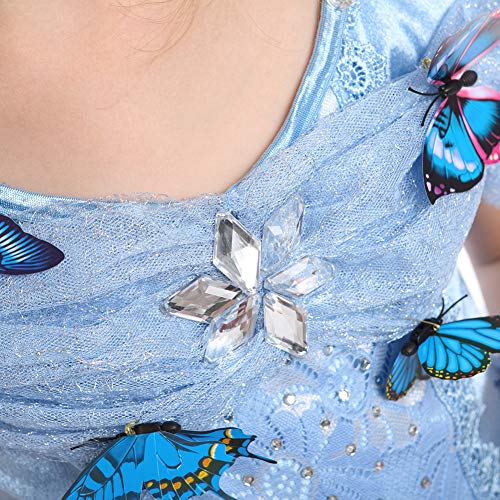 Jiaduo Enjoyfashion Girls' 2015 New Cinderella Dress Princess Costume Butterfly 5-6X Blue #TOP4